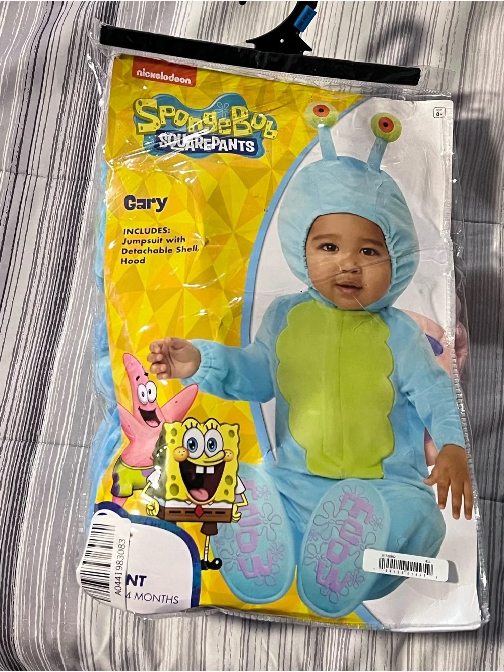 Nickelodeon Gary Baby Snail Costume in Light Blue and Lime Green
